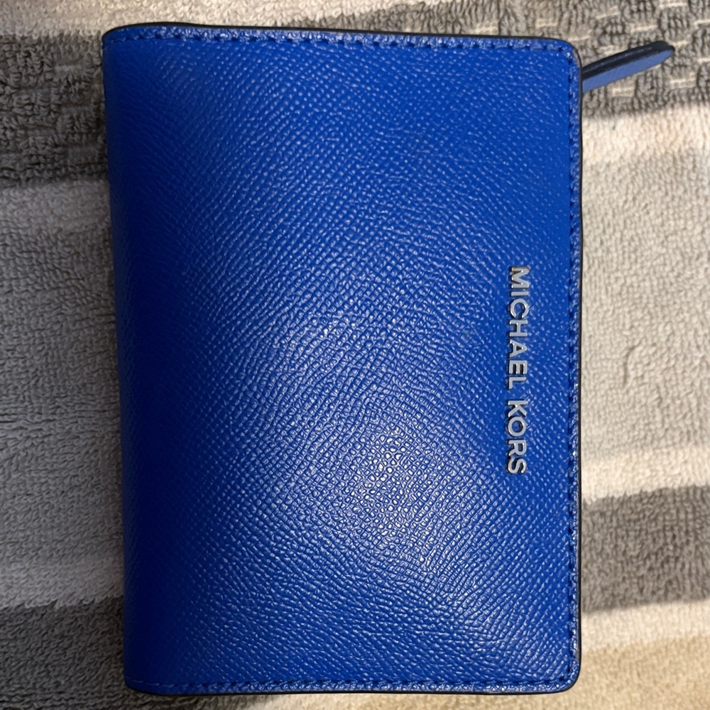 Michael Kors Vibrant Blue Leather Wallet